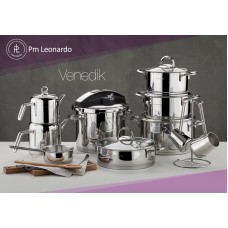 Pm Leonardo Venedik 18 Parça Sade Çelik Tencere Seti