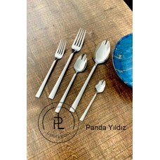 Pm Leonardo Panda Yıldız 60 Parça "SADE" Çatal Bıçak Kaşık Takımı